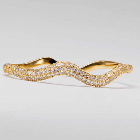 Gold Wave Bangle