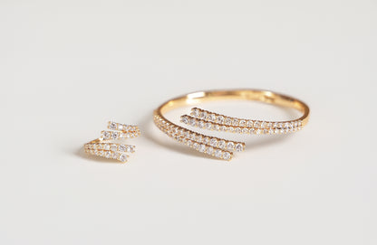 Nova Twist Bangle & Ring Set