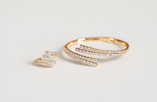 Nova Twist Bangle & Ring Set