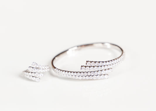 Nova Twist Bangle & Ring Set