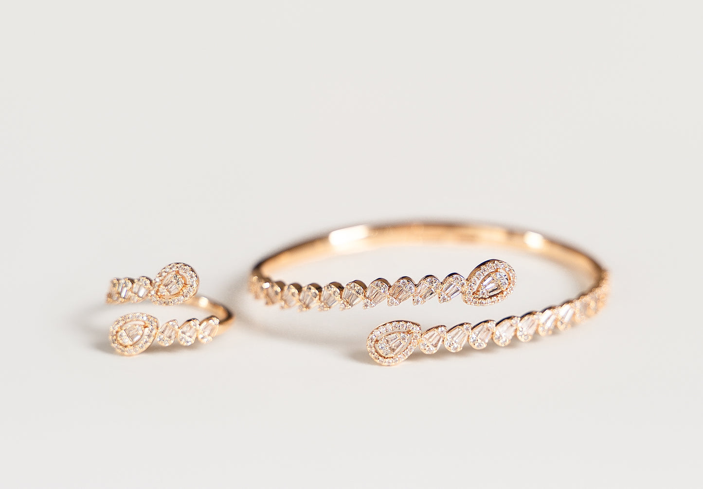 Celeste Teardrop Bangle & Ring Set