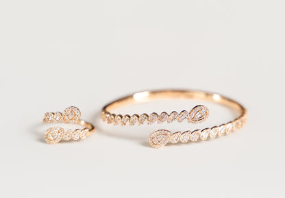 Celeste Teardrop Bangle & Ring Set