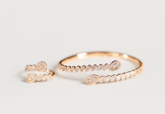 Celeste Teardrop Bangle & Ring Set