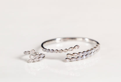 Marquise Vine Bangle & Ring Set